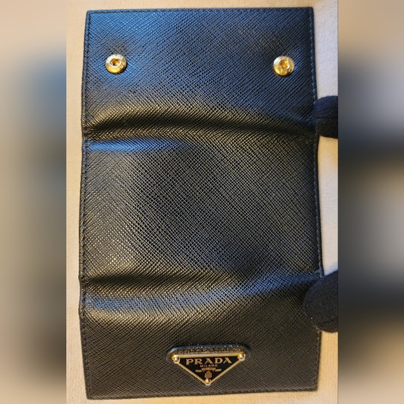 PRADA Tessuto Milano Saffiano Leather 6 Key Holder Wallet Cardholder Black - Picture 10 of 15